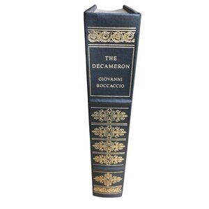 2/$30 The Decameron Giovanni Boccaccio Franklin Library Leather Staging Decor